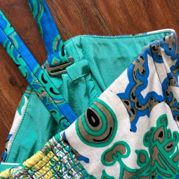 Multicolored Paisley Print Mini Dress Women’s Size Medium Hale Bob - Picture 12 of 14